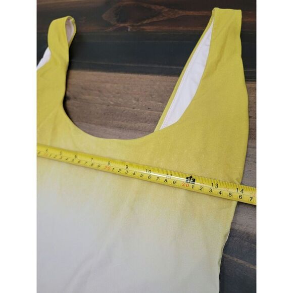 Aerie Ombre Tie-Dye One Piece Swimsuit Open U Back Monokini High Leg Size XL - Picture 10 of 10